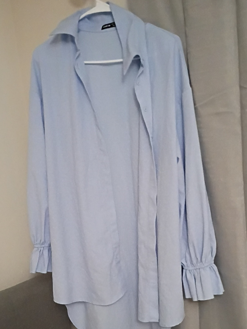 SHEIN Light Blue Long-Sleeve Dress Shirt